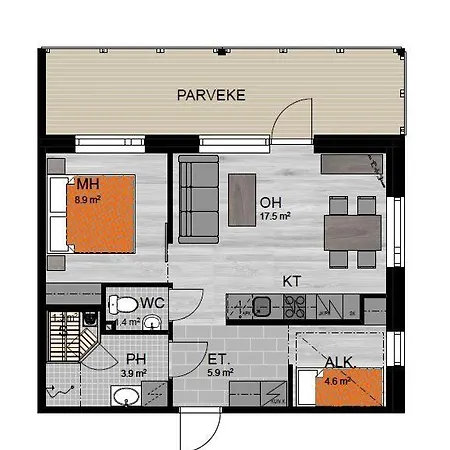 Polar Charm Huoneistot H Ja J アパート